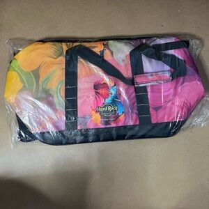 Hard Rock Atlantic City Pink and Black Travel Bag Retro Style